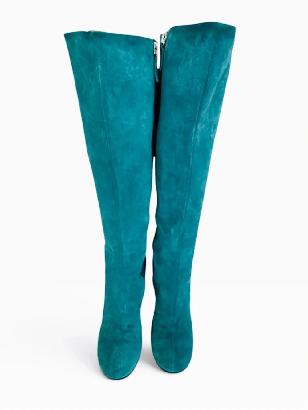 Gucci Teal Suede knee high boots